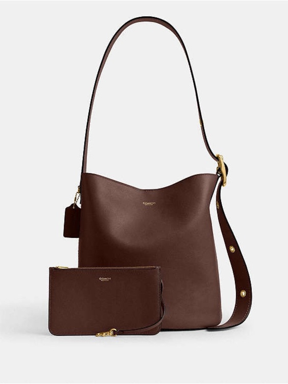 NWT Coach Bleecker Bucket Bag Brass / Maple CCC23